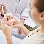 a patient undergoing a dental implant consultation